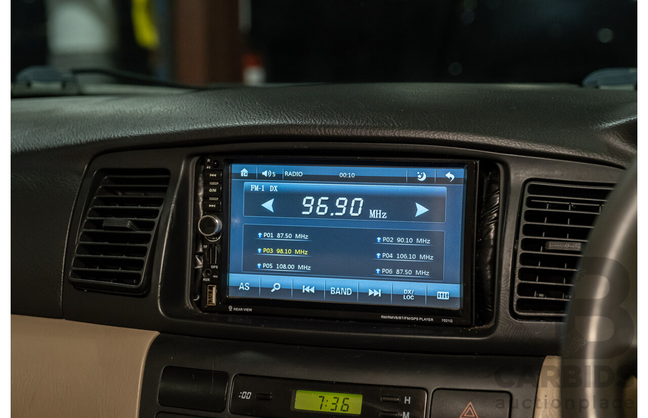 5/2002 Toyota Corolla Ascent ZZE122R 4d Sedan Silver 1.8L