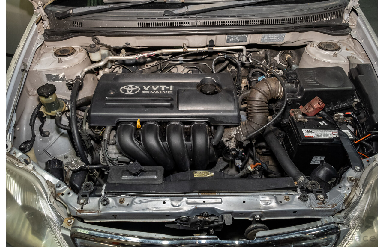 5/2002 Toyota Corolla Ascent ZZE122R 4d Sedan Silver 1.8L