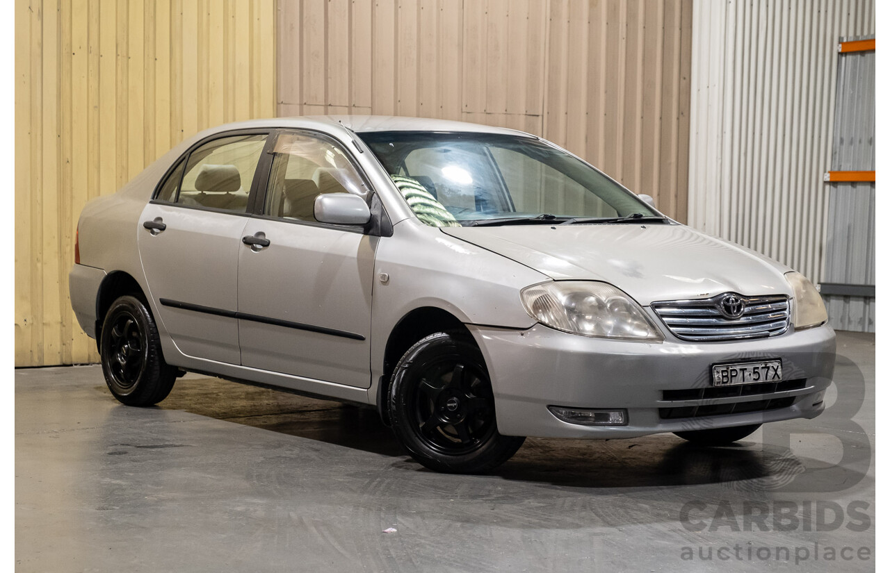 5/2002 Toyota Corolla Ascent ZZE122R 4d Sedan Silver 1.8L