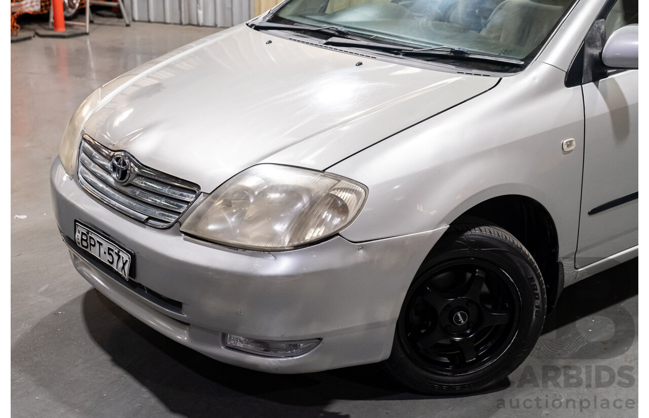 5/2002 Toyota Corolla Ascent ZZE122R 4d Sedan Silver 1.8L