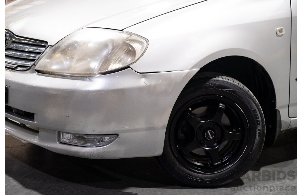 5/2002 Toyota Corolla Ascent ZZE122R 4d Sedan Silver 1.8L