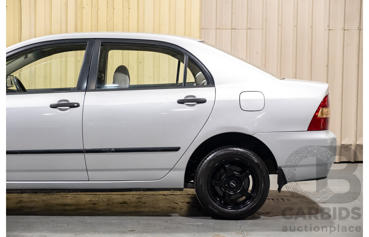 5/2002 Toyota Corolla Ascent ZZE122R 4d Sedan Silver 1.8L