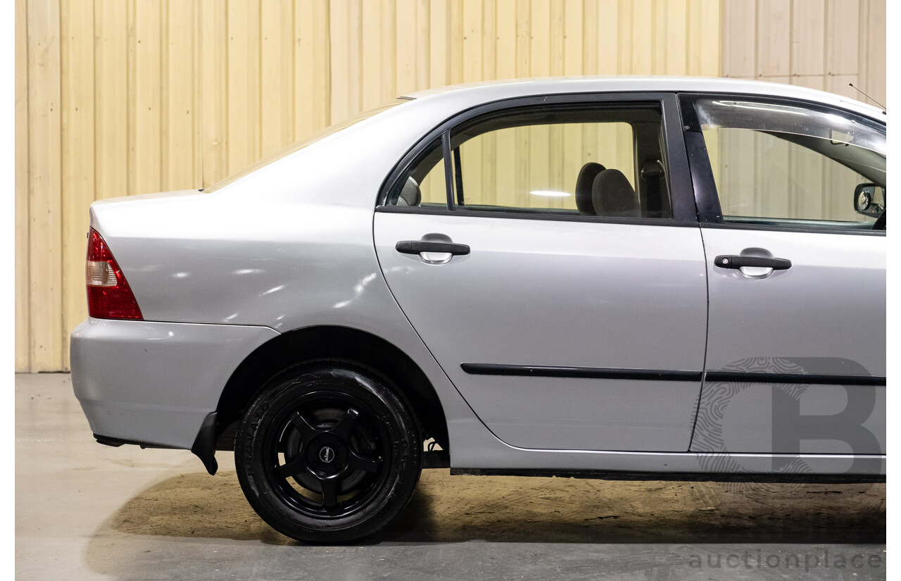 5/2002 Toyota Corolla Ascent ZZE122R 4d Sedan Silver 1.8L