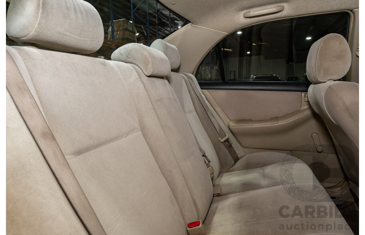 5/2002 Toyota Corolla Ascent ZZE122R 4d Sedan Silver 1.8L