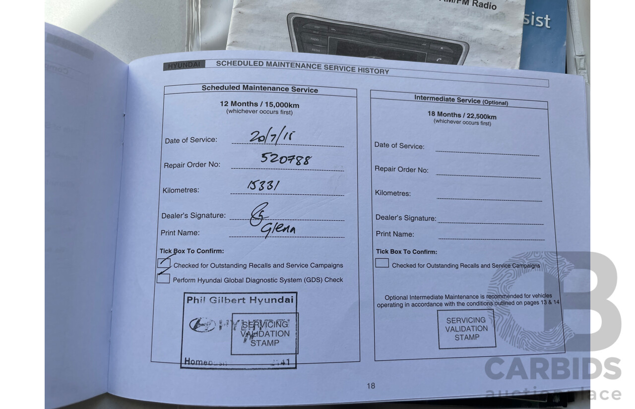 5/2014 Hyundai Elantra Trophy MD SERIES 2 (MD3) 4d Sedan White 1.8L