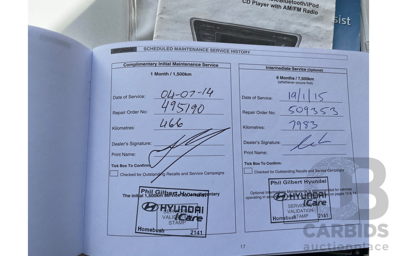 5/2014 Hyundai Elantra Trophy MD SERIES 2 (MD3) 4d Sedan White 1.8L