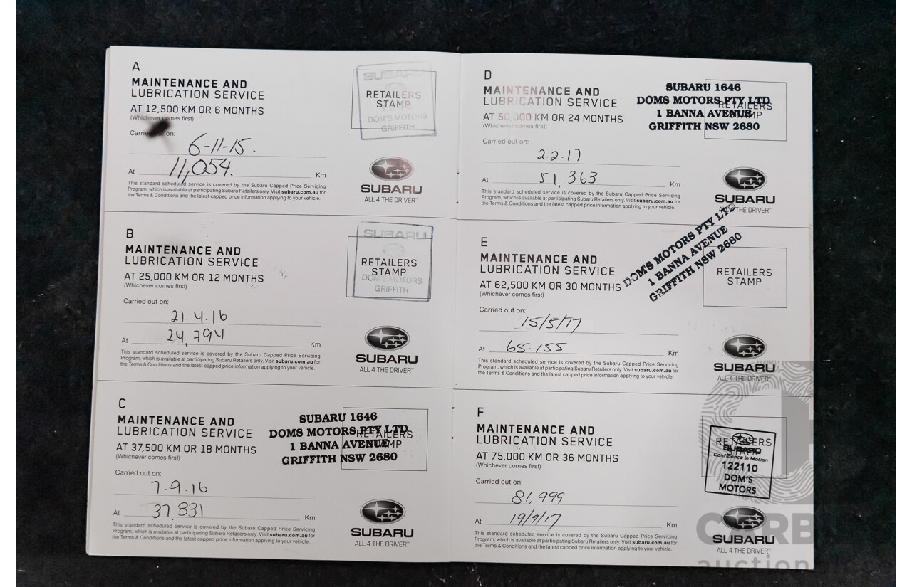 4/2015 Subaru Outback 2.5i (AWD) MY15 4d Wagon Platinum Grey Metallic 2.5L