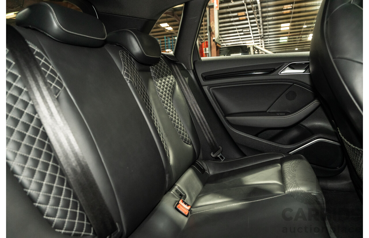 5/2015 Audi S3 Sportback 2.0 TFSI (AWD) Quattro 8V MY15 5d Hatchback White Turbo 2.0L