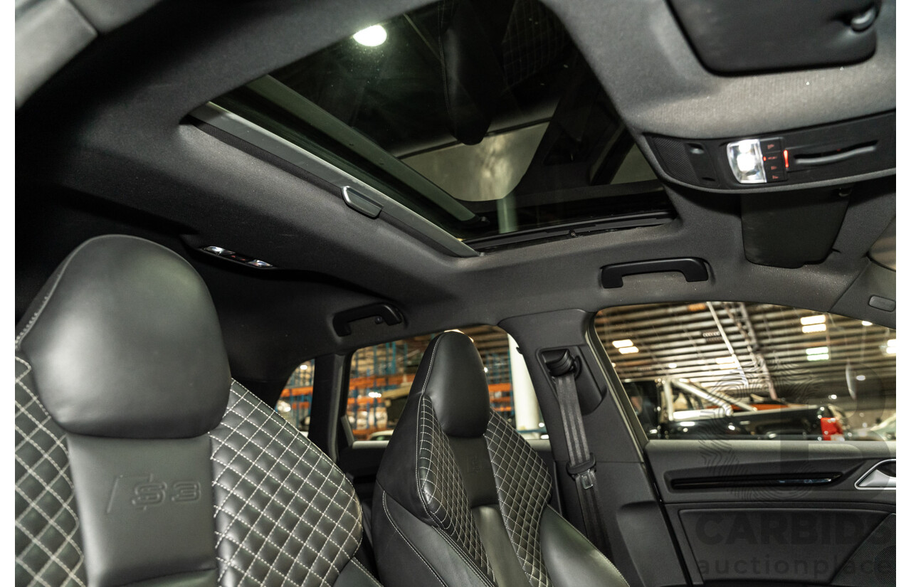 5/2015 Audi S3 Sportback 2.0 TFSI (AWD) Quattro 8V MY15 5d Hatchback White Turbo 2.0L