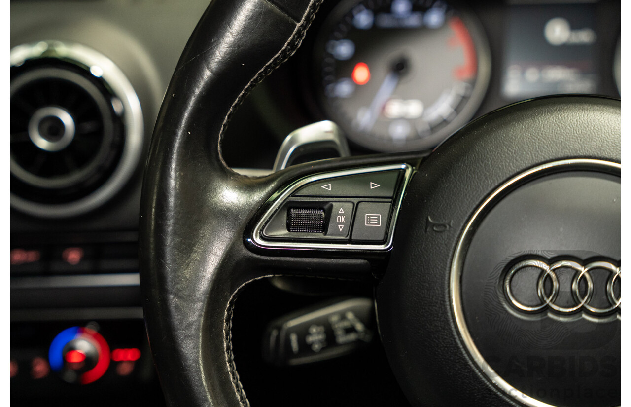 5/2015 Audi S3 Sportback 2.0 TFSI (AWD) Quattro 8V MY15 5d Hatchback White Turbo 2.0L