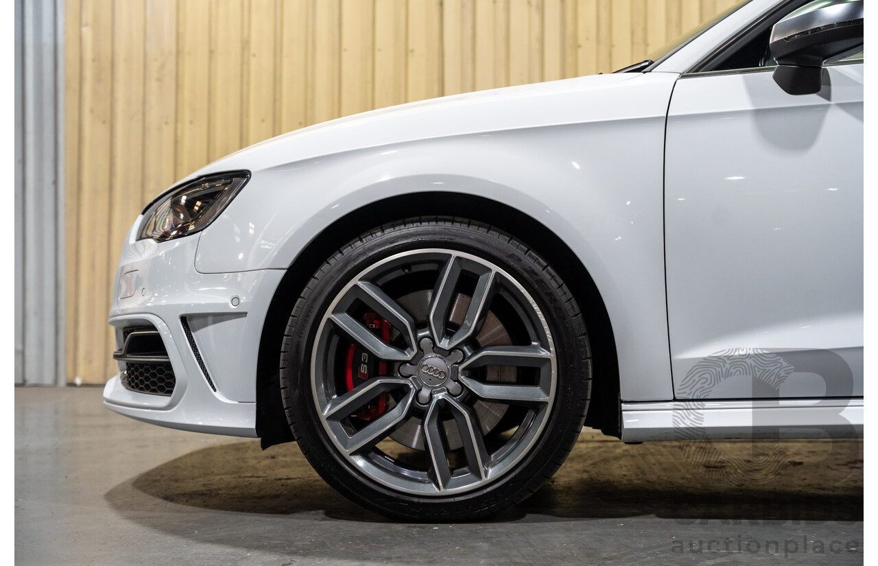 5/2015 Audi S3 Sportback 2.0 TFSI (AWD) Quattro 8V MY15 5d Hatchback White Turbo 2.0L
