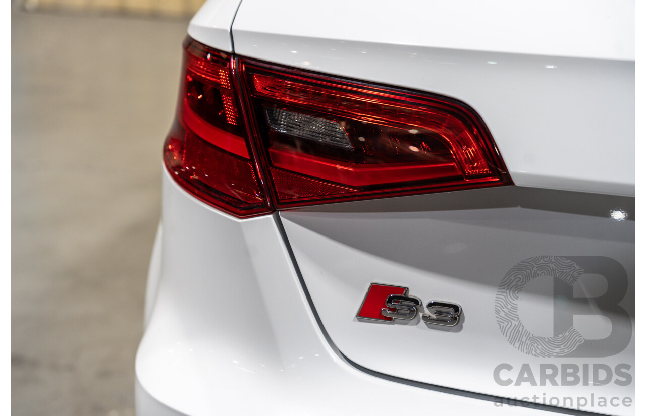 5/2015 Audi S3 Sportback 2.0 TFSI (AWD) Quattro 8V MY15 5d Hatchback White Turbo 2.0L