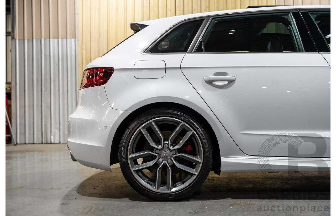 5/2015 Audi S3 Sportback 2.0 TFSI (AWD) Quattro 8V MY15 5d Hatchback White Turbo 2.0L