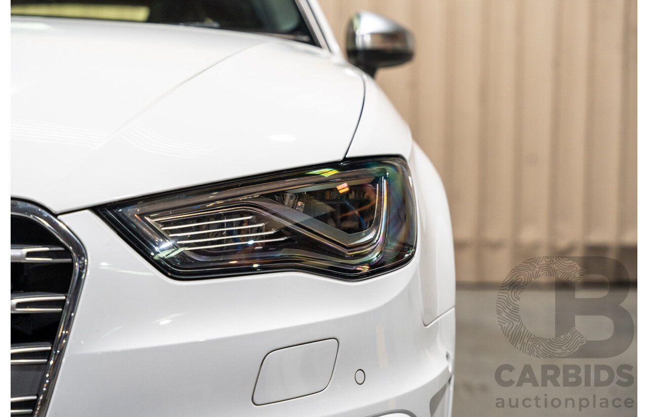 5/2015 Audi S3 Sportback 2.0 TFSI (AWD) Quattro 8V MY15 5d Hatchback White Turbo 2.0L