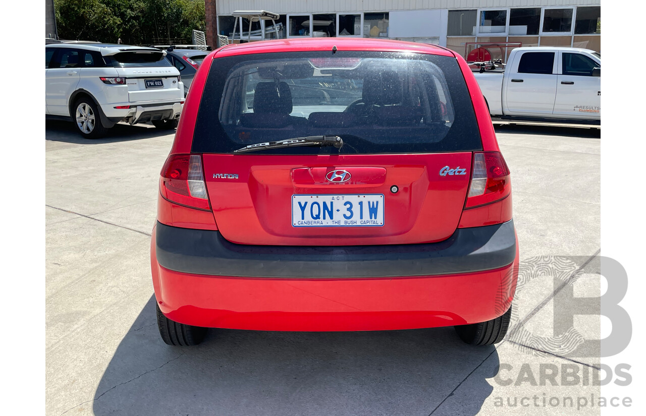 9/2008 Hyundai Getz S TB UPGRADE 5d Hatchback Red 1.4L