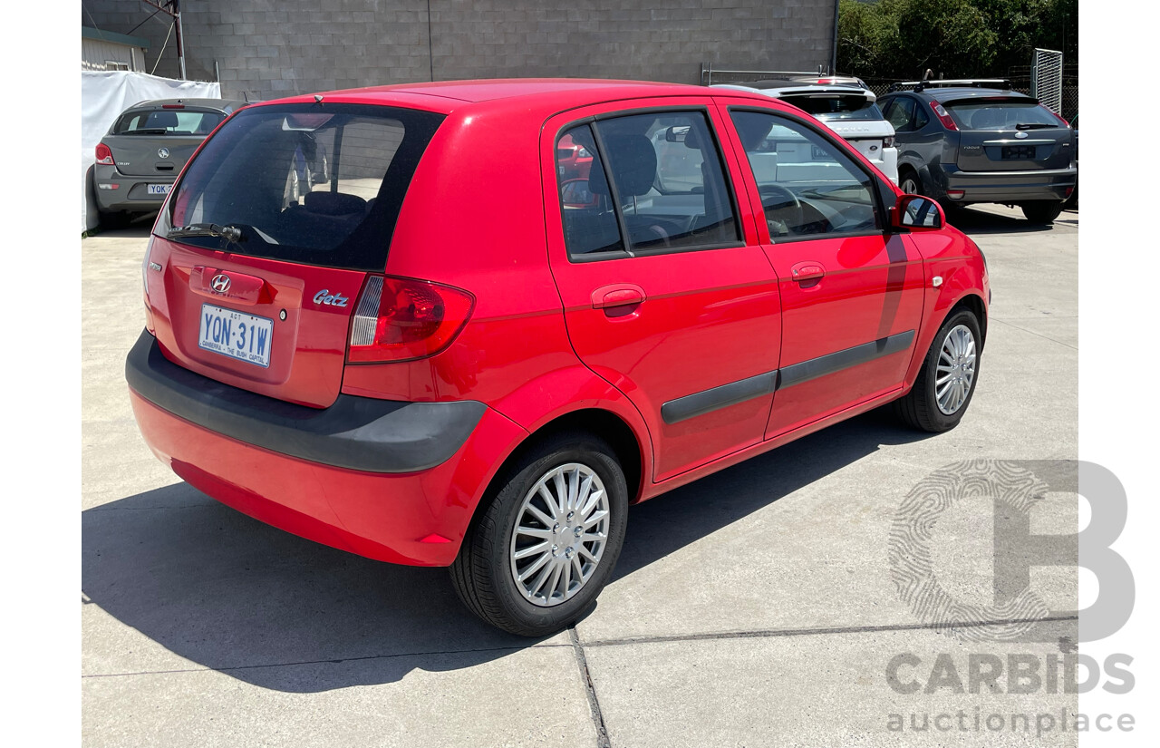 9/2008 Hyundai Getz S TB UPGRADE 5d Hatchback Red 1.4L