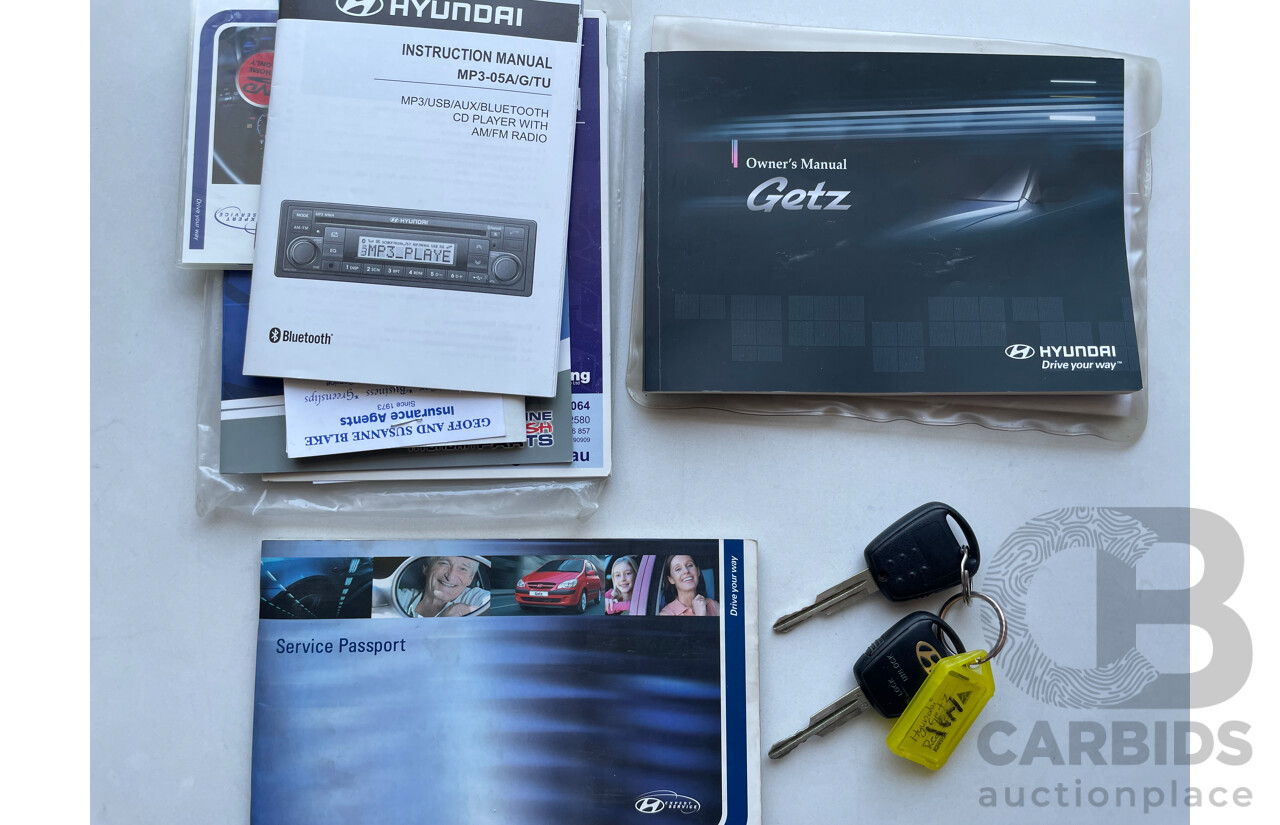 9/2008 Hyundai Getz S TB UPGRADE 5d Hatchback Red 1.4L