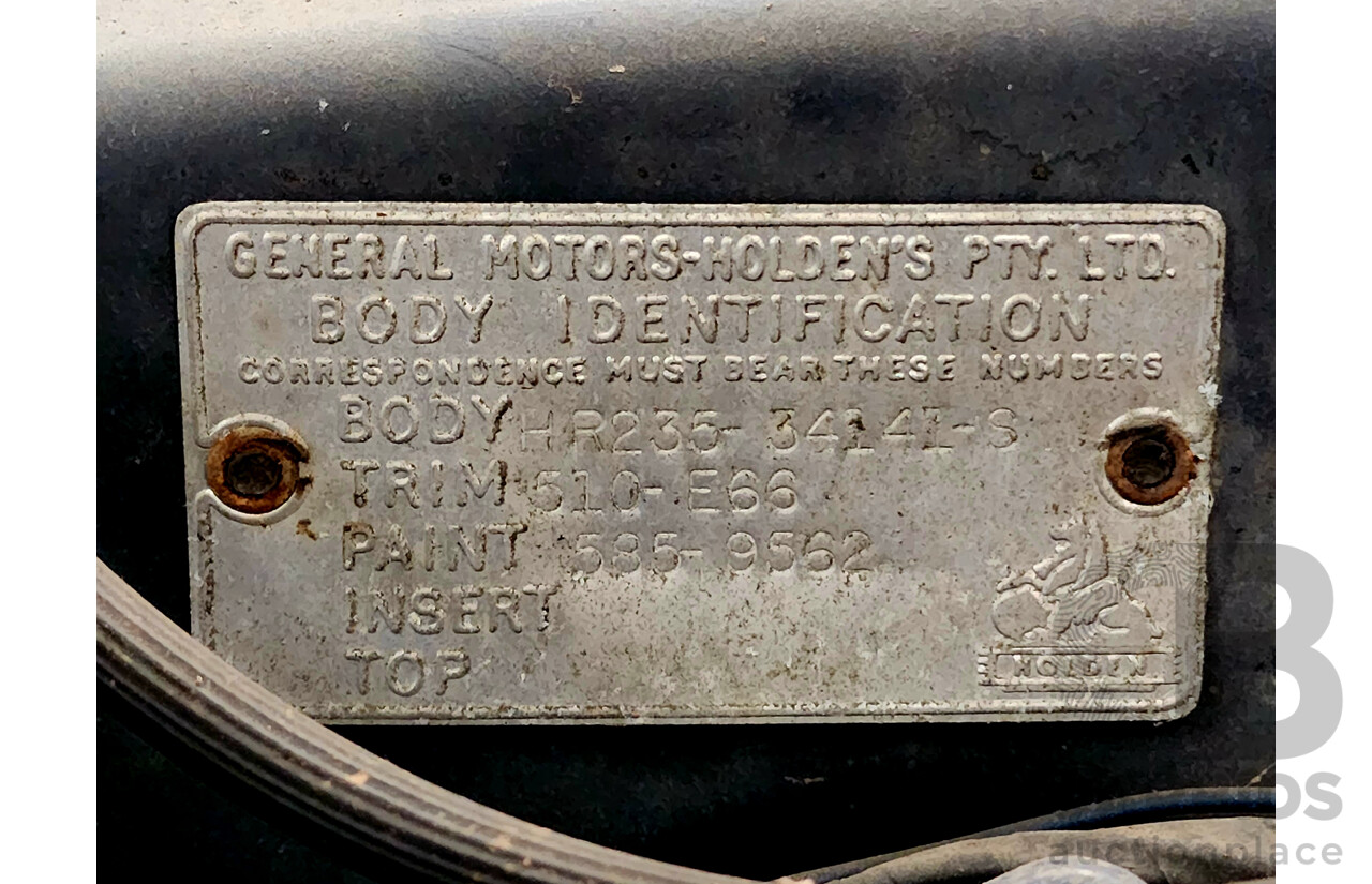 01/1968 Holden HR Premier 4d Sedan White 3.0L - "Barn Find" Project Car