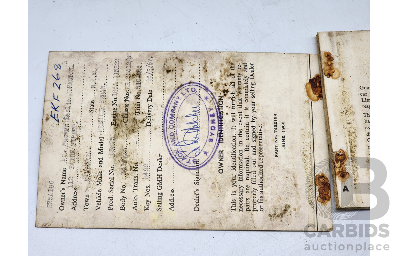 01/1968 Holden HR Premier 4d Sedan White 3.0L - "Barn Find" Project Car