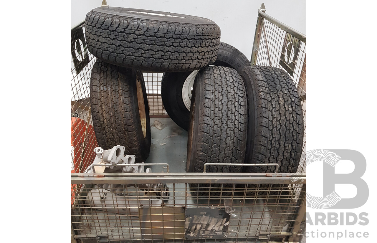 Bridgestone Dueller H/T Tyres and Silver Manifold - Lot of 6