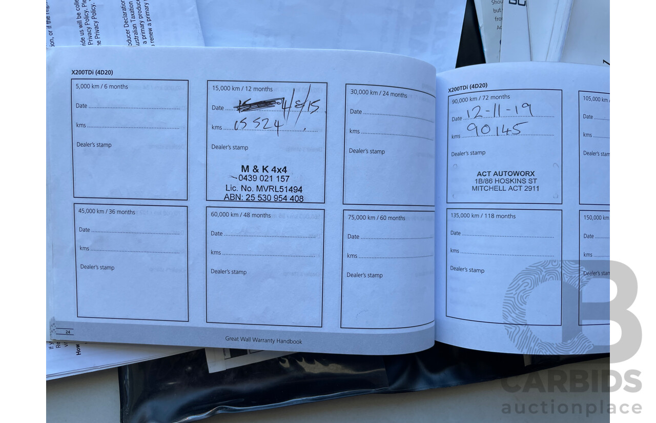 6/2013 Great Wall X200 (4x4) CC6461KY MY11 4d Wagon Blue 2.0L