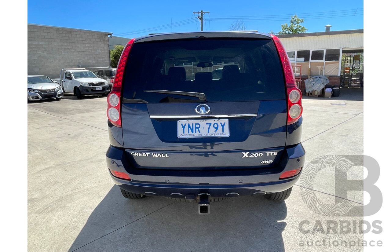 6/2013 Great Wall X200 (4x4) CC6461KY MY11 4d Wagon Blue 2.0L