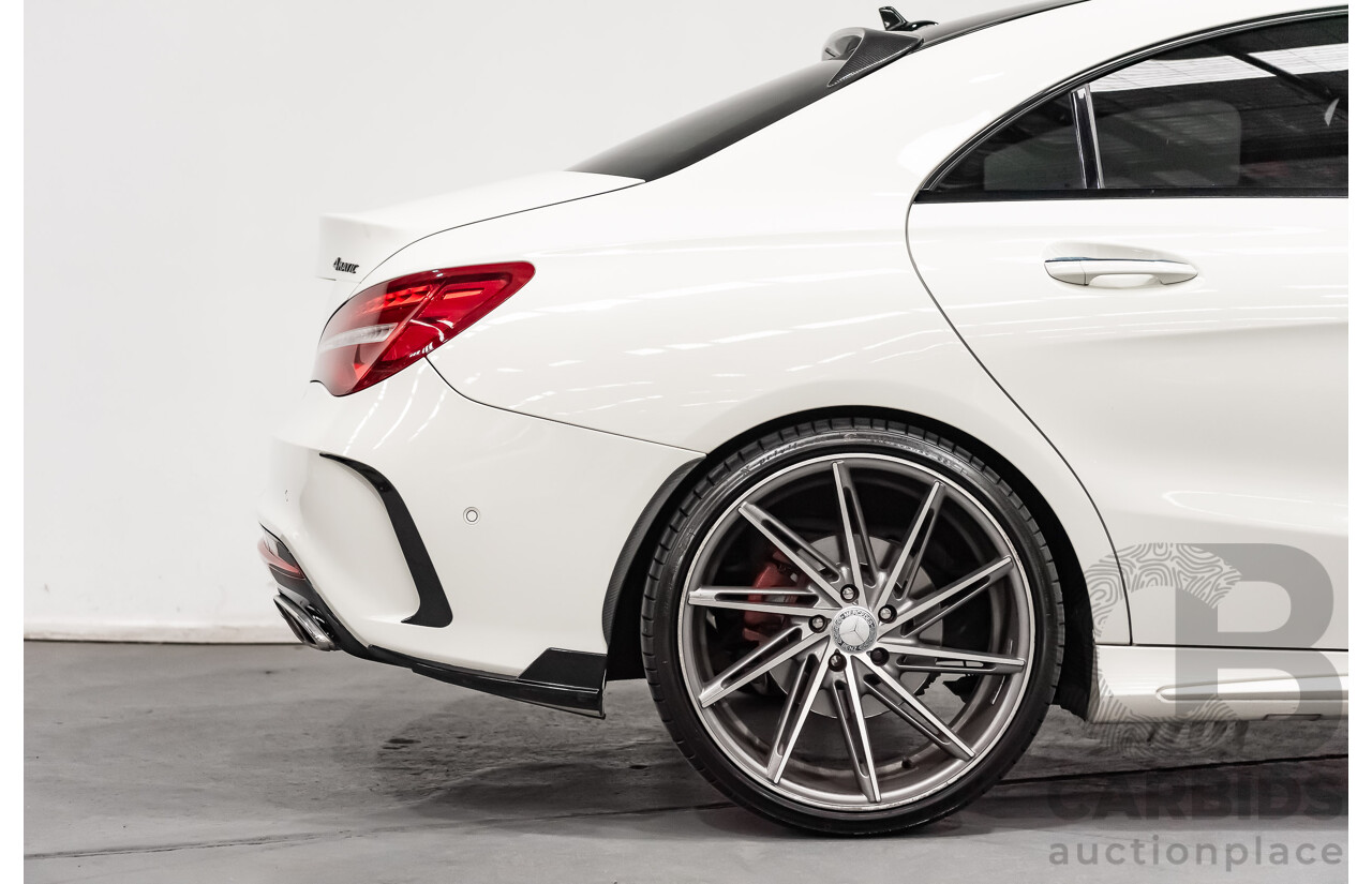 6/2017 Mercedes Benz CLA250 Sport AMG Line 4matic (AWD) W117 MY17 4d Coupe Polar White Turbo 2.0L