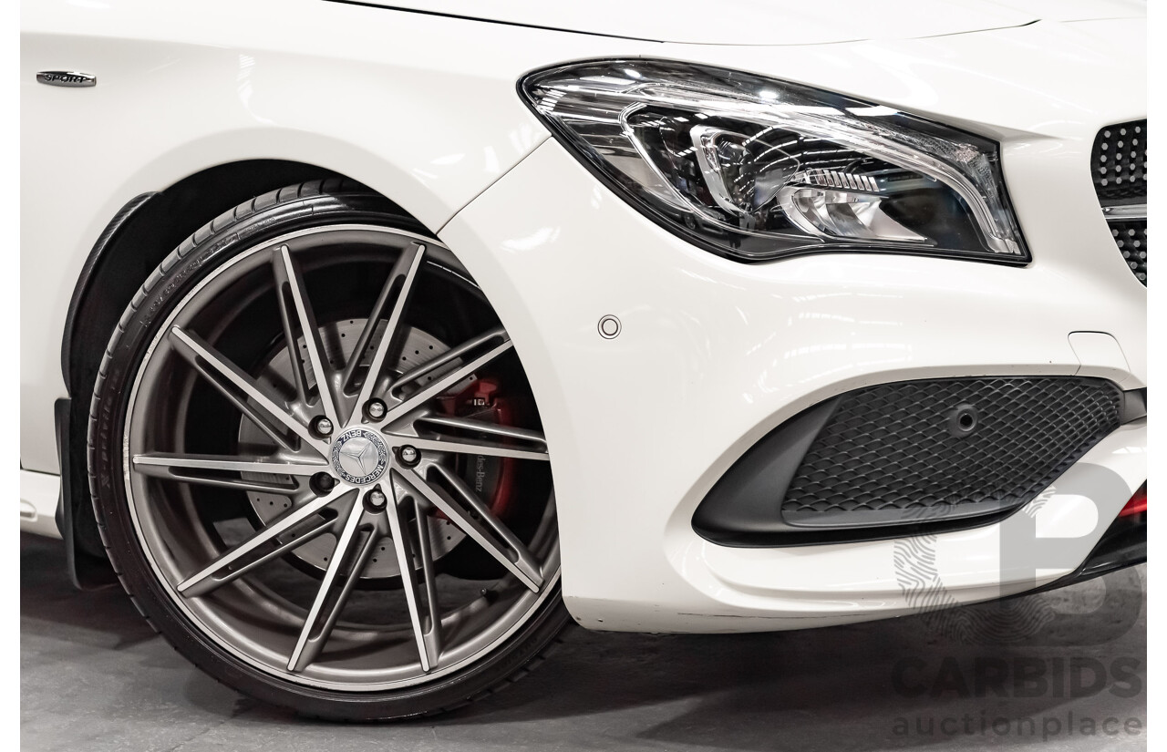 6/2017 Mercedes Benz CLA250 Sport AMG Line 4matic (AWD) W117 MY17 4d Coupe Polar White Turbo 2.0L