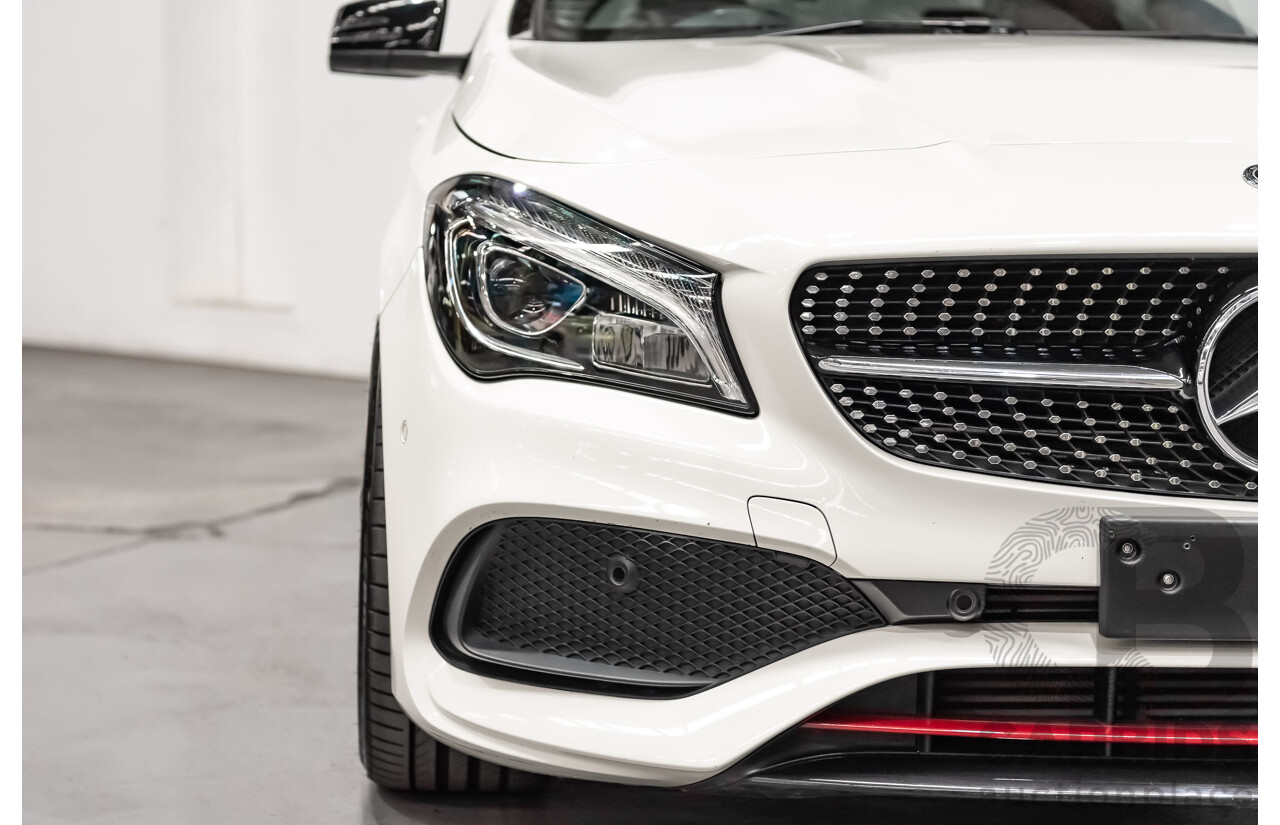 6/2017 Mercedes Benz CLA250 Sport AMG Line 4matic (AWD) W117 MY17 4d Coupe Polar White Turbo 2.0L