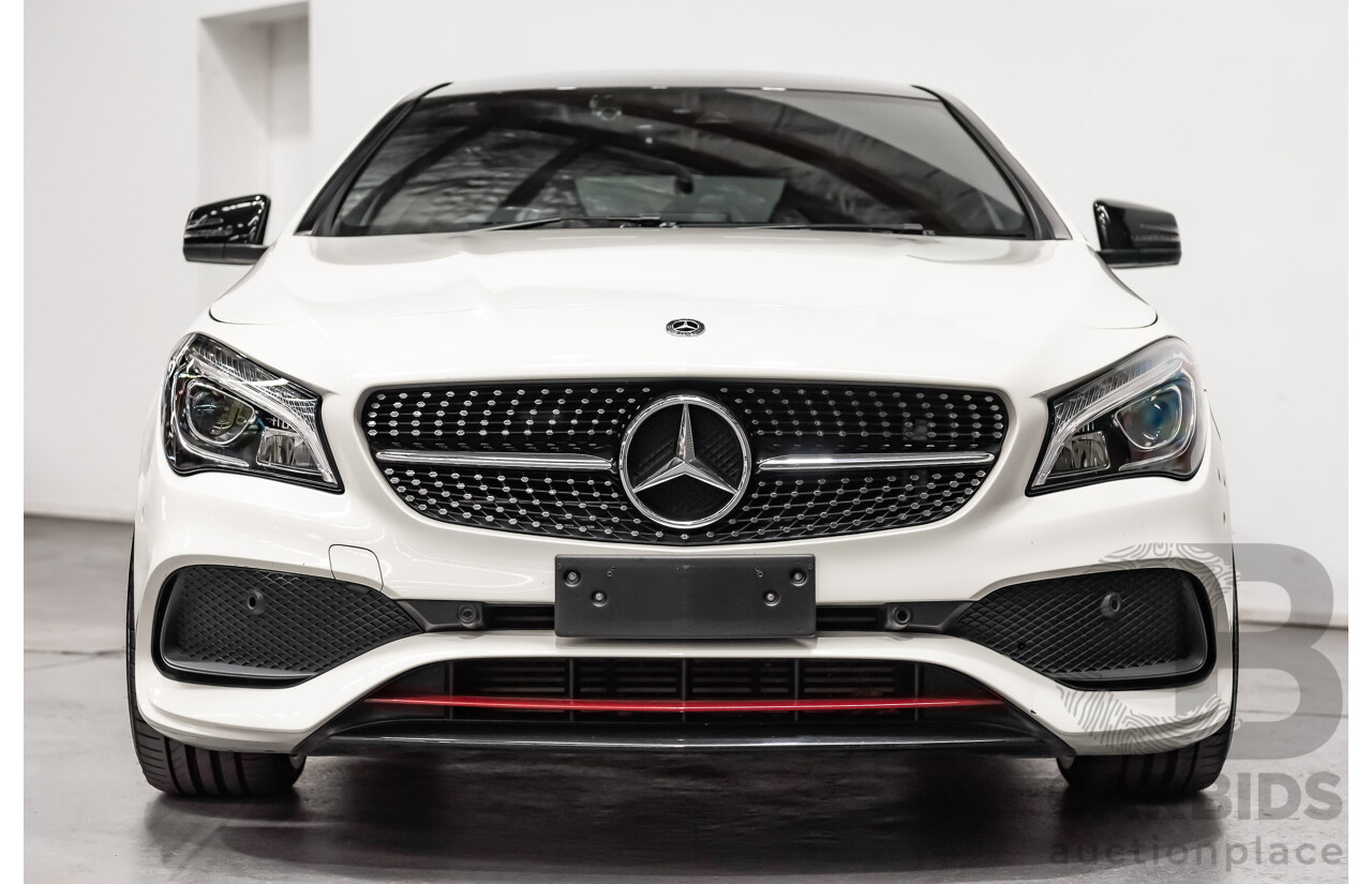 6/2017 Mercedes Benz CLA250 Sport AMG Line 4matic (AWD) W117 MY17 4d Coupe Polar White Turbo 2.0L