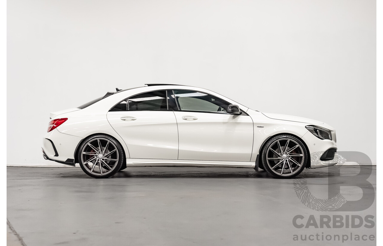 6/2017 Mercedes Benz CLA250 Sport AMG Line 4matic (AWD) W117 MY17 4d Coupe Polar White Turbo 2.0L