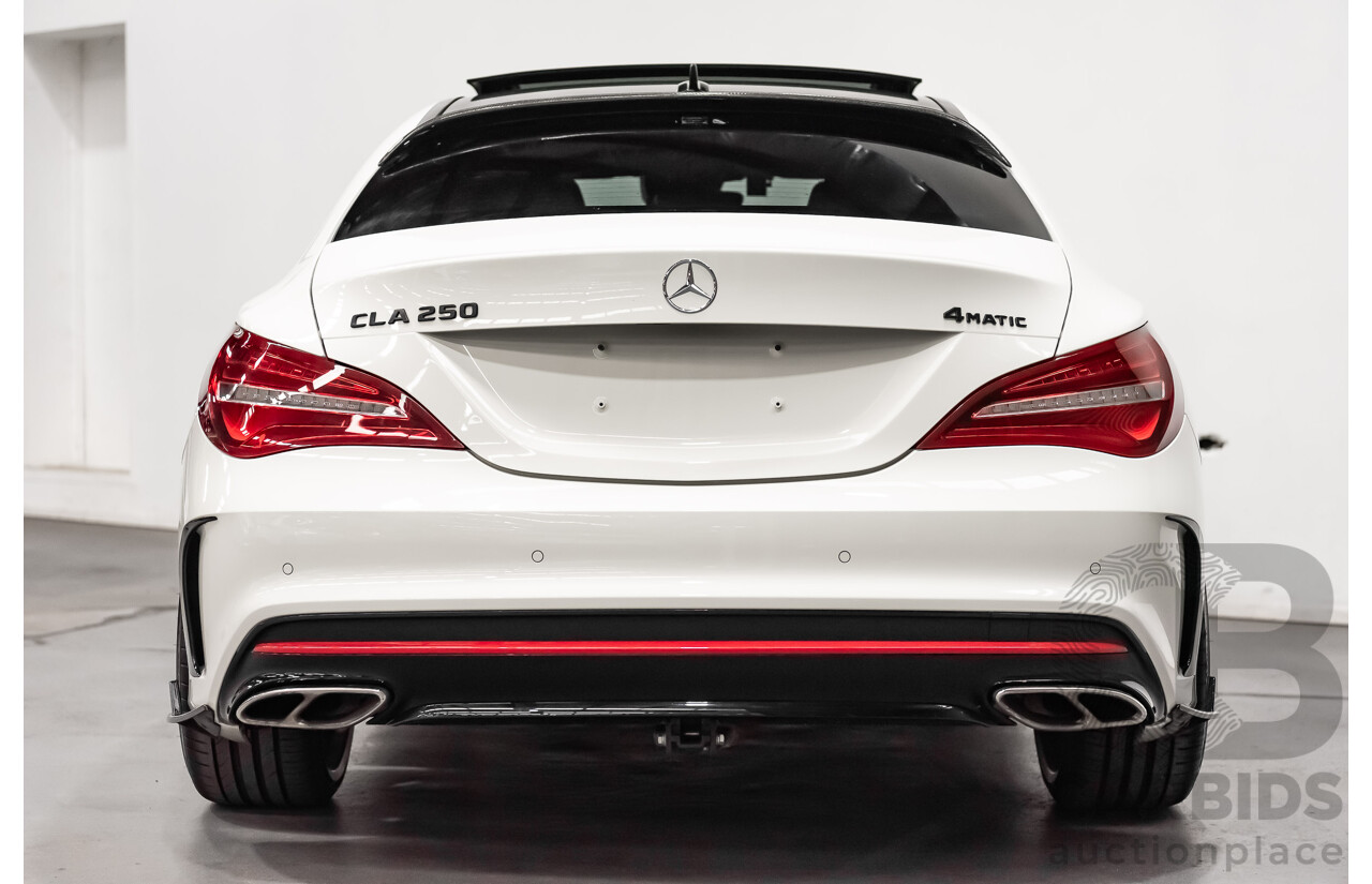 6/2017 Mercedes Benz CLA250 Sport AMG Line 4matic (AWD) W117 MY17 4d Coupe Polar White Turbo 2.0L