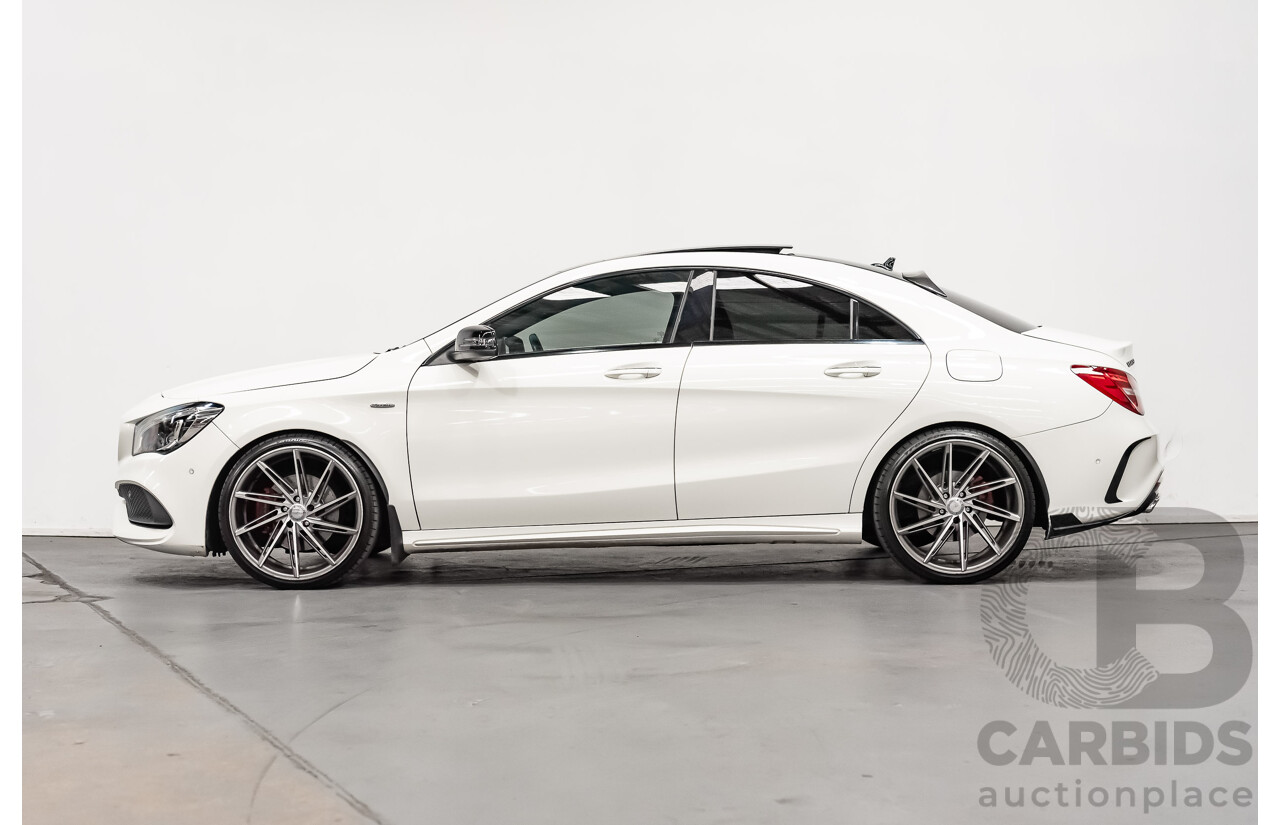 6/2017 Mercedes Benz CLA250 Sport AMG Line 4matic (AWD) W117 MY17 4d Coupe Polar White Turbo 2.0L
