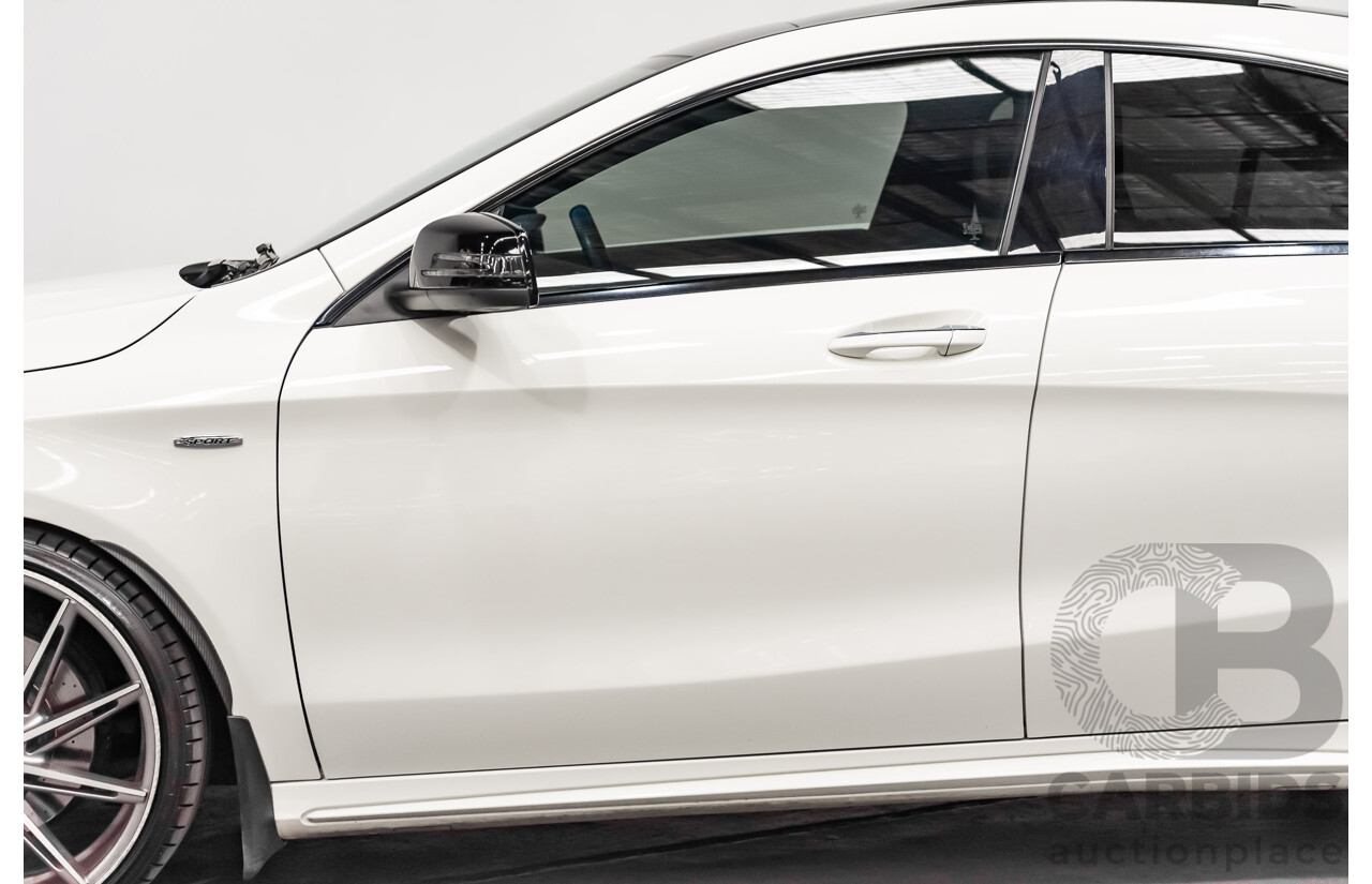 6/2017 Mercedes Benz CLA250 Sport AMG Line 4matic (AWD) W117 MY17 4d Coupe Polar White Turbo 2.0L