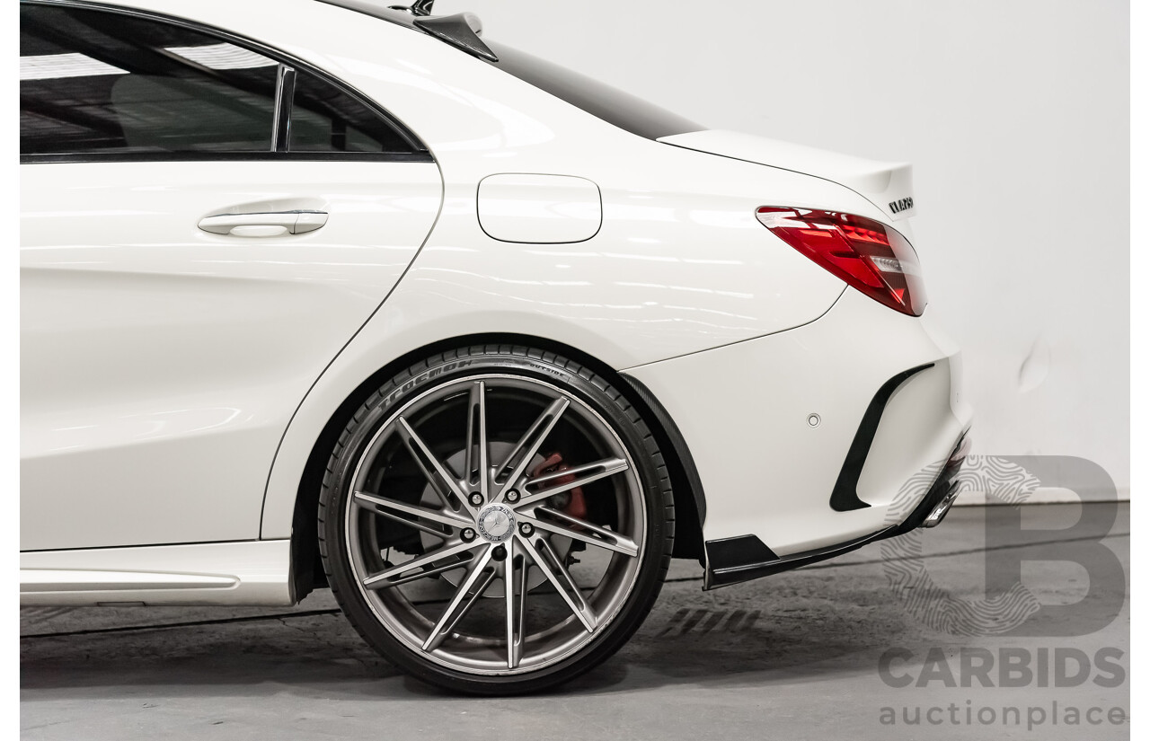 6/2017 Mercedes Benz CLA250 Sport AMG Line 4matic (AWD) W117 MY17 4d Coupe Polar White Turbo 2.0L