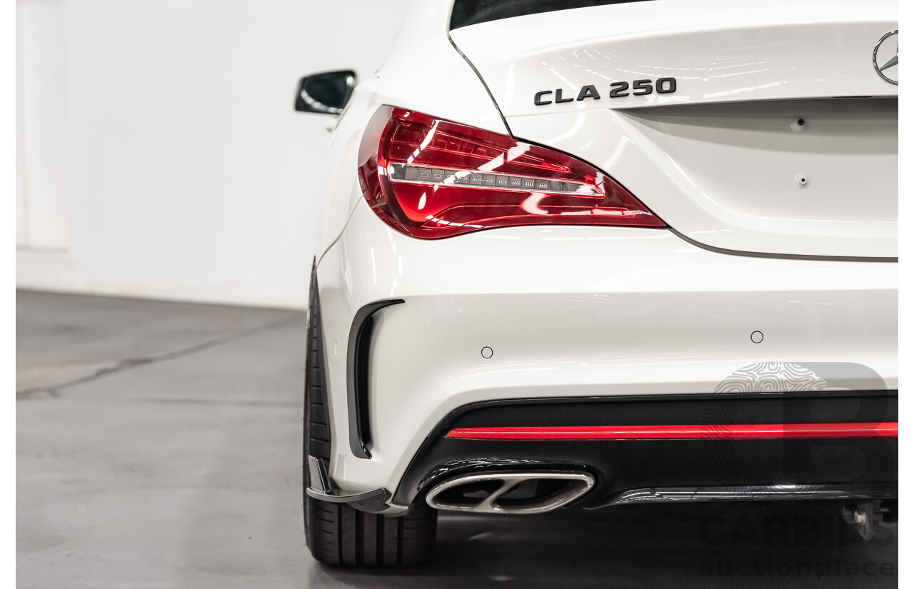 6/2017 Mercedes Benz CLA250 Sport AMG Line 4matic (AWD) W117 MY17 4d Coupe Polar White Turbo 2.0L