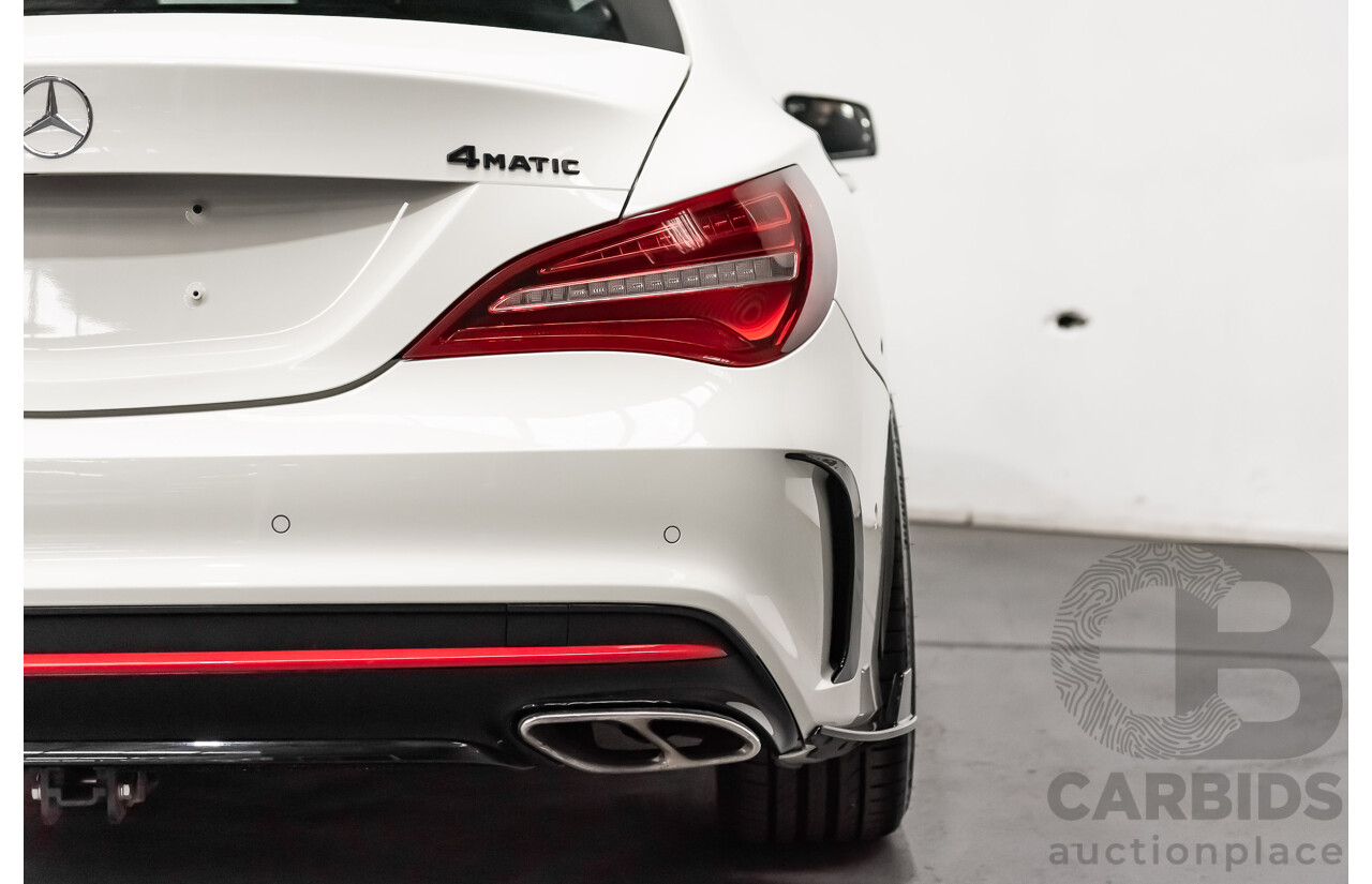 6/2017 Mercedes Benz CLA250 Sport AMG Line 4matic (AWD) W117 MY17 4d Coupe Polar White Turbo 2.0L