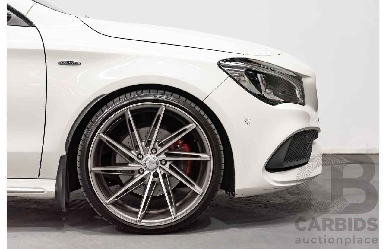 6/2017 Mercedes Benz CLA250 Sport AMG Line 4matic (AWD) W117 MY17 4d Coupe Polar White Turbo 2.0L