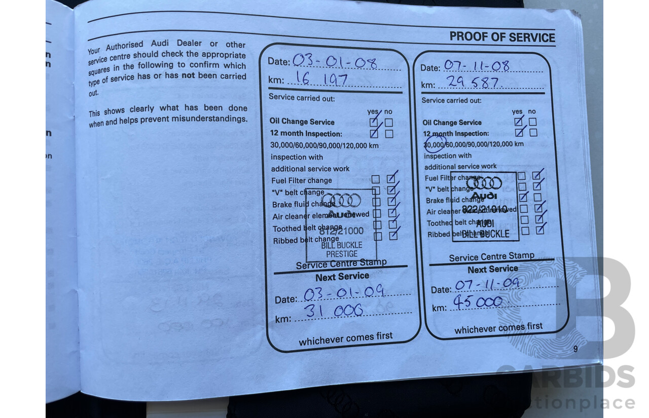 9/2006 Audi A4 2.0 TFSI Quattro Avant B7 MY06 UPGRADE 4d Wagon Grey 2.0L