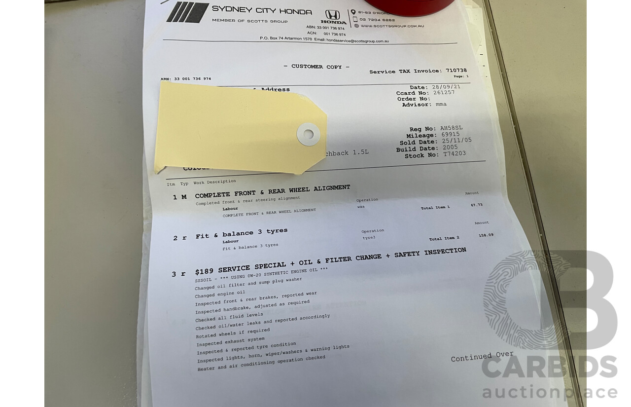 7/2005 Honda Jazz VTi UPGRADE 5d Hatchback White 1.5L