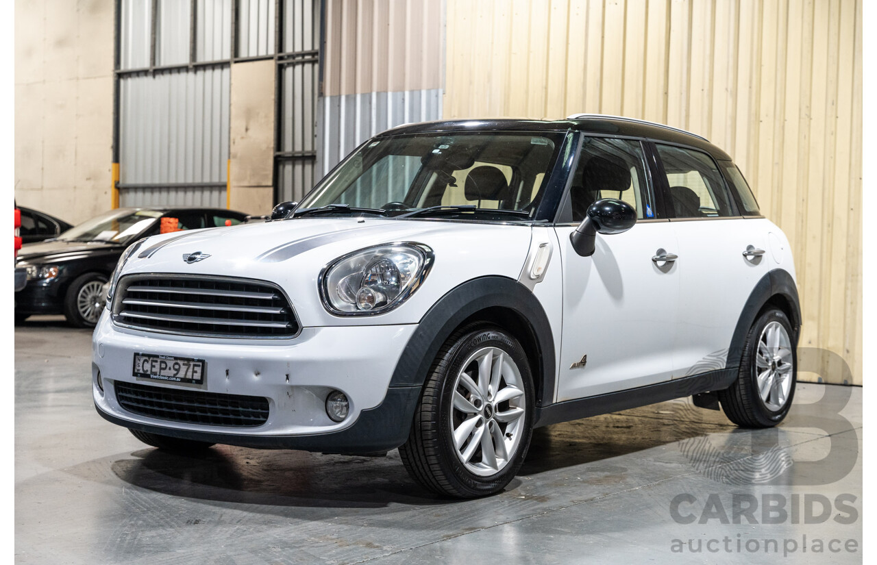 1/2012 Mini Cooper D Countryman ALL4 (AWD) R60 MY12 4d Wagon White Turbo Diesel 2.0L