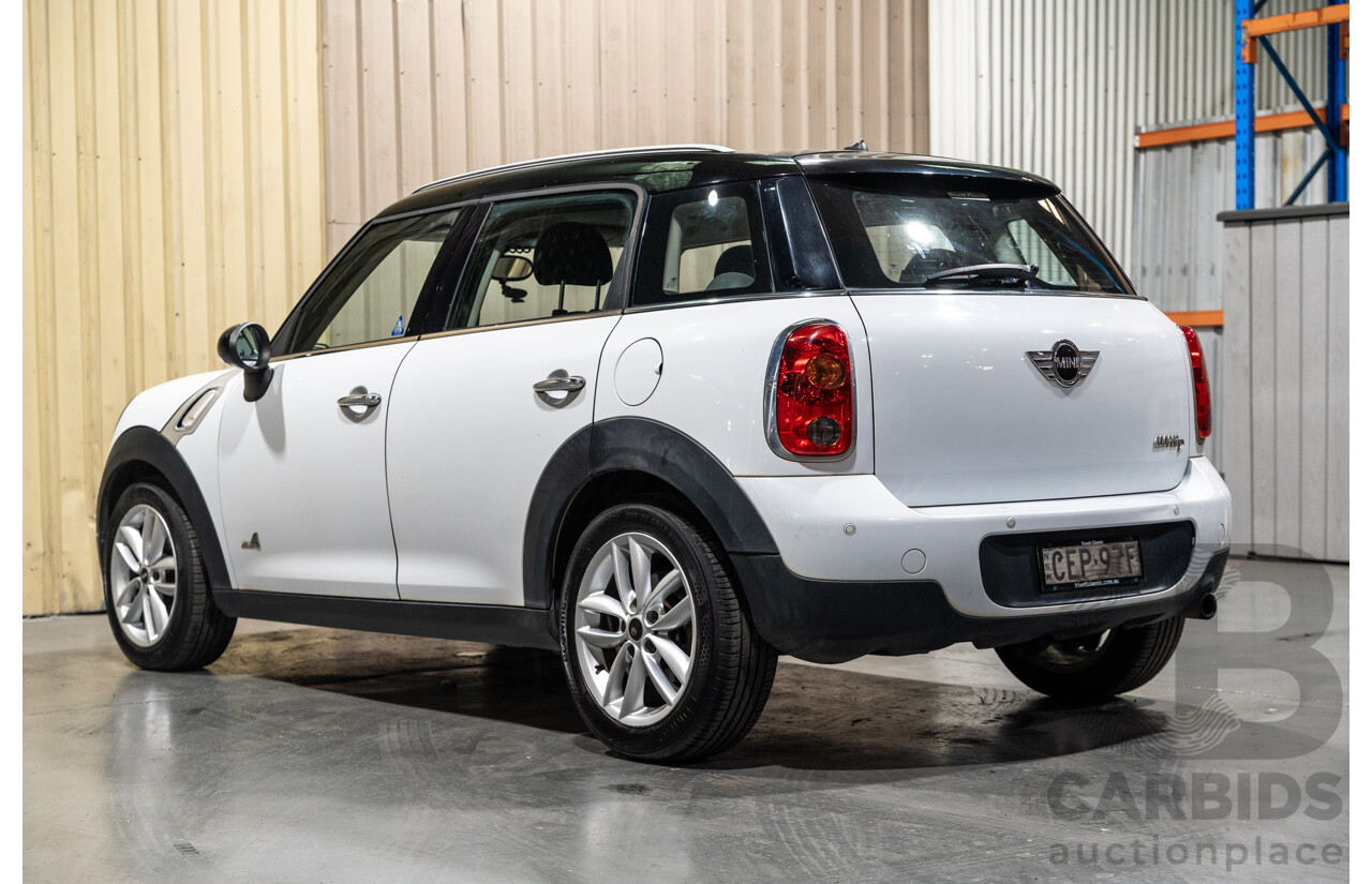 1/2012 Mini Cooper D Countryman ALL4 (AWD) R60 MY12 4d Wagon White Turbo Diesel 2.0L