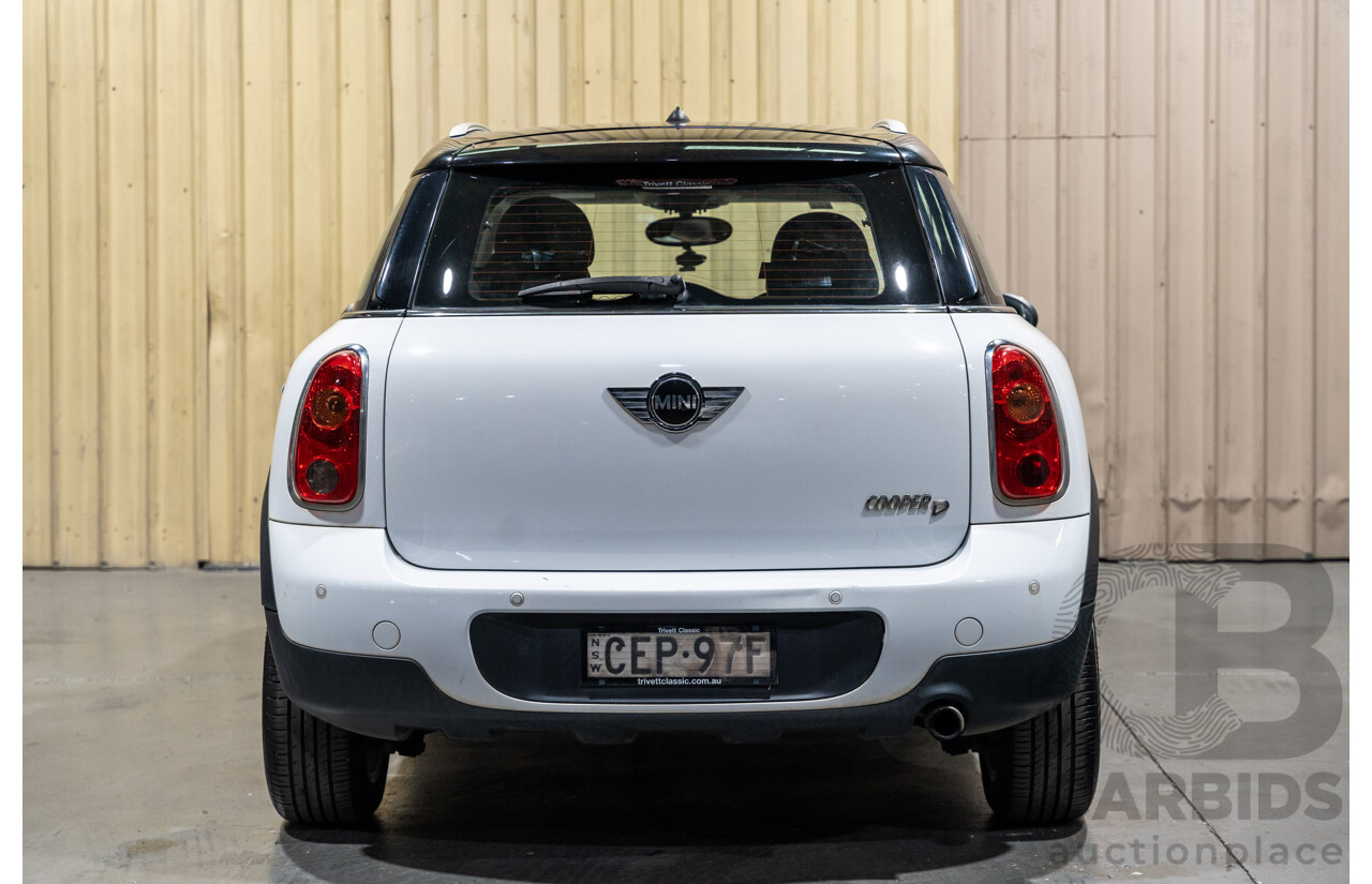 1/2012 Mini Cooper D Countryman ALL4 (AWD) R60 MY12 4d Wagon White Turbo Diesel 2.0L