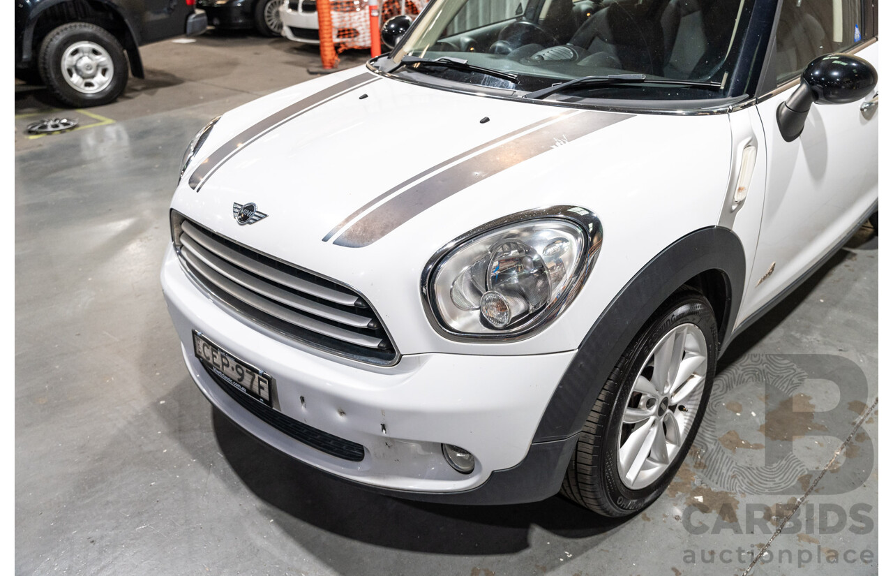 1/2012 Mini Cooper D Countryman ALL4 (AWD) R60 MY12 4d Wagon White Turbo Diesel 2.0L