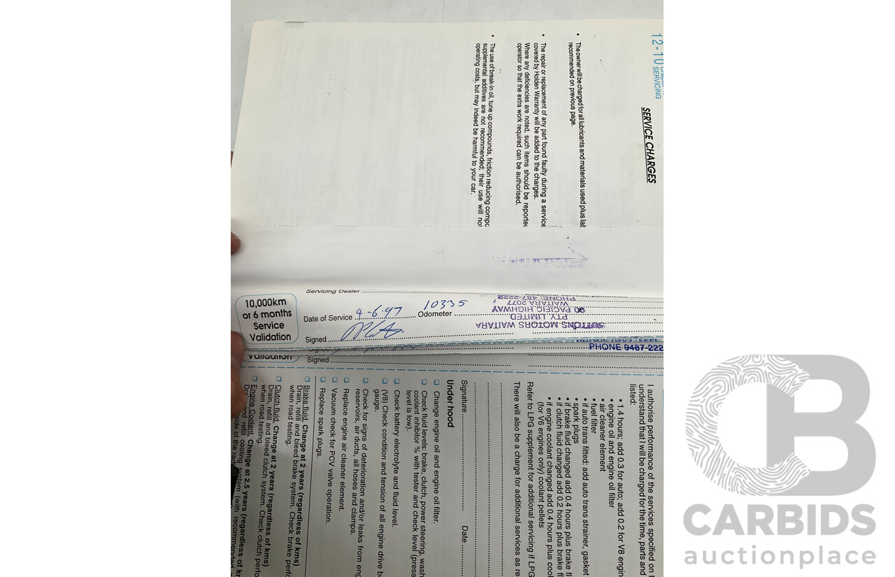 6/1996 Holden HSV Clubsport VS 185i Build No.1094 4d Sedan Black V8 5.0L