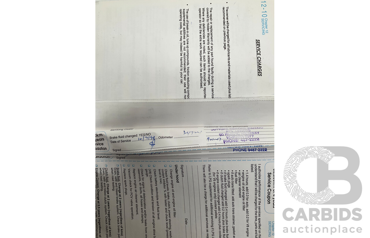 6/1996 Holden HSV Clubsport VS 185i Build No.1094 4d Sedan Black V8 5.0L