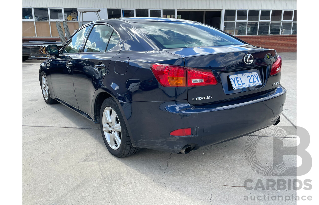 6/2006 Lexus IS250 Prestige GSE20R 4d Sedan Blue 2.5L