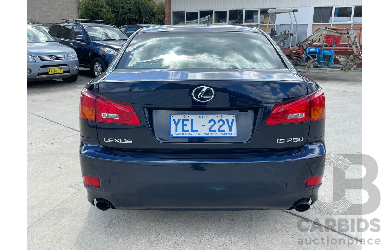 6/2006 Lexus IS250 Prestige GSE20R 4d Sedan Blue 2.5L