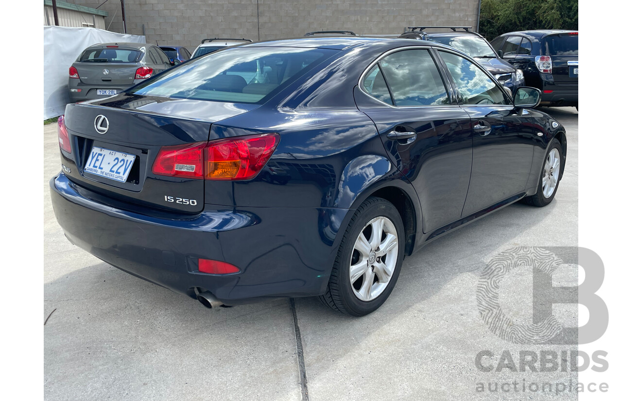 6/2006 Lexus IS250 Prestige GSE20R 4d Sedan Blue 2.5L