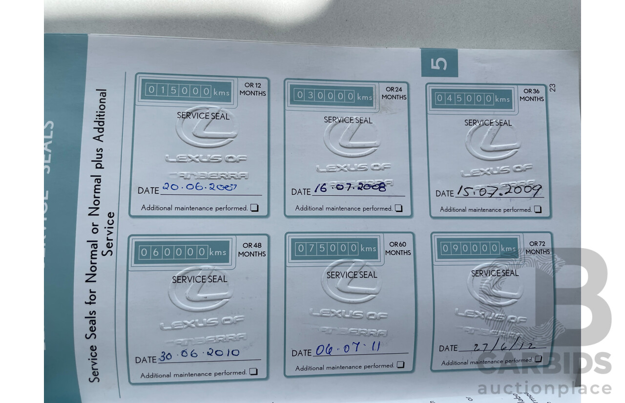 6/2006 Lexus IS250 Prestige GSE20R 4d Sedan Blue 2.5L